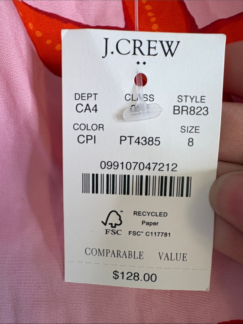 J. Crew Pink Maxi Dress with Red Lobster & Star Print Size 8 - Picture 10 of 15